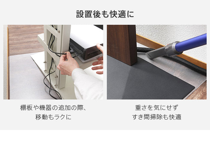 WALLインテリアテレビスタンドV3ハイタイプ専用 ポリカーボネートフロアシート テレビ台 テレビスタンド 部品 パーツ フローリング 床保護パネル 床 シート 傷防止 キズ防止 汚れ防止 保護(代引不可)