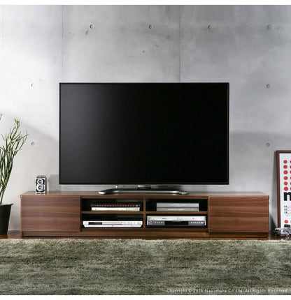 テレビ台 テレビボード リビングボード ローボード 背面収納 TVボード ロビン 幅180 北欧 モダン 鏡面 キャスター付きリビング 木目調 黒 白 茶 おしゃれ(代引不可)