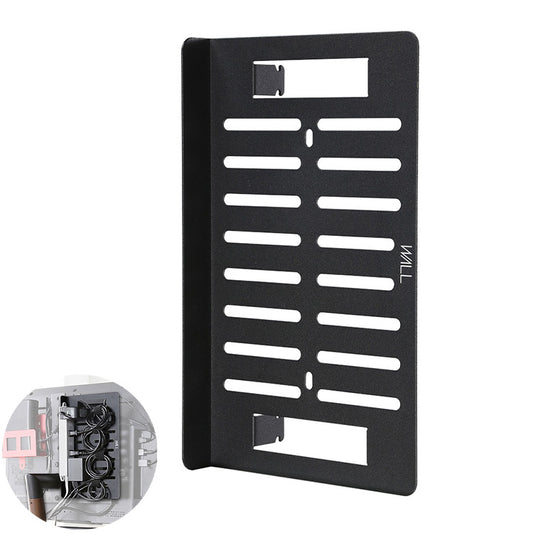 WALLインテリアテレビスタンド A2対応 電源タッププレート ケーブル収納 コード収納 背面収納 整理 配線整理 ブラック 黒 スチール製 結束バンド付き マグネットOK すっきり おしゃれ パーツ(代引不可)