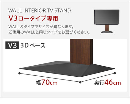 WALLインテリアテレビスタンドV3ロータイプ専用 コーナー兼用自立 幅70cm テレビ台 テレビスタンド TVスタンド 自立 コーナー 部品 カスタマイズ パーツ 配線カバー 配線隠し スチール製(代引不可)