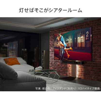 WALLインテリアテレビスタンドV2・V3・V4・V5対応 LED間接照明 ロータイプ用 テレビスタンド対応 リモコン付 リモコンで操作できる シアターライト ホームシアター DVD鑑賞 調光 調色 部品 パーツ(代引不可)
