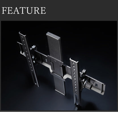 WALLインテリアテレビスタンド A2ロー・ハイタイプ対応 上下角度調整ブラケット 角度調節 無段階調整 45インチまで対応 ブラック テレビ台 テレビスタンド 部品 パーツ スチール製 震度7耐震試験済(代引不可)