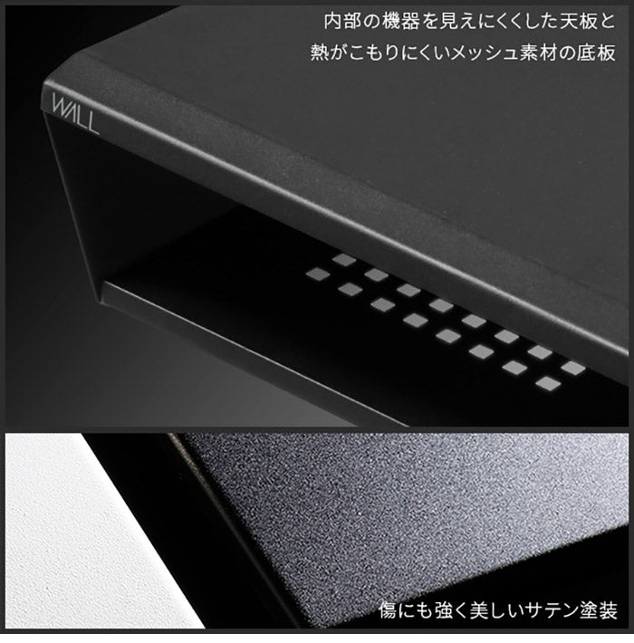 WALLインテリアテレビスタンド V4・PRO対応 ボックス棚板 PS5 プレステ5 PS4Pro PS4 DVDレコーダー BDレコーダー テレビ台 TVスタンド 2段 隠せる スチール製 おしゃれ パーツ(代引不可)