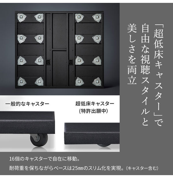 WALL テレビスタンド V5 ロータイプ テレビ台 低め キャスター付き キャスター 収納 壁寄せ 壁寄せテレビスタンド 木目調 おしゃれ 北欧 ヴィンテージ アンティーク(代引不可)