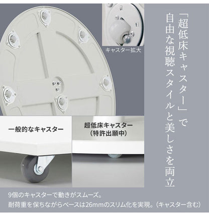 WALL テレビスタンド A2 ラージタイプ テレビ台 特大 大き目 キャスター付き スチール おしゃれ 北欧 キャスター アイアン モダン モノトーン 韓国 収納(代引不可)