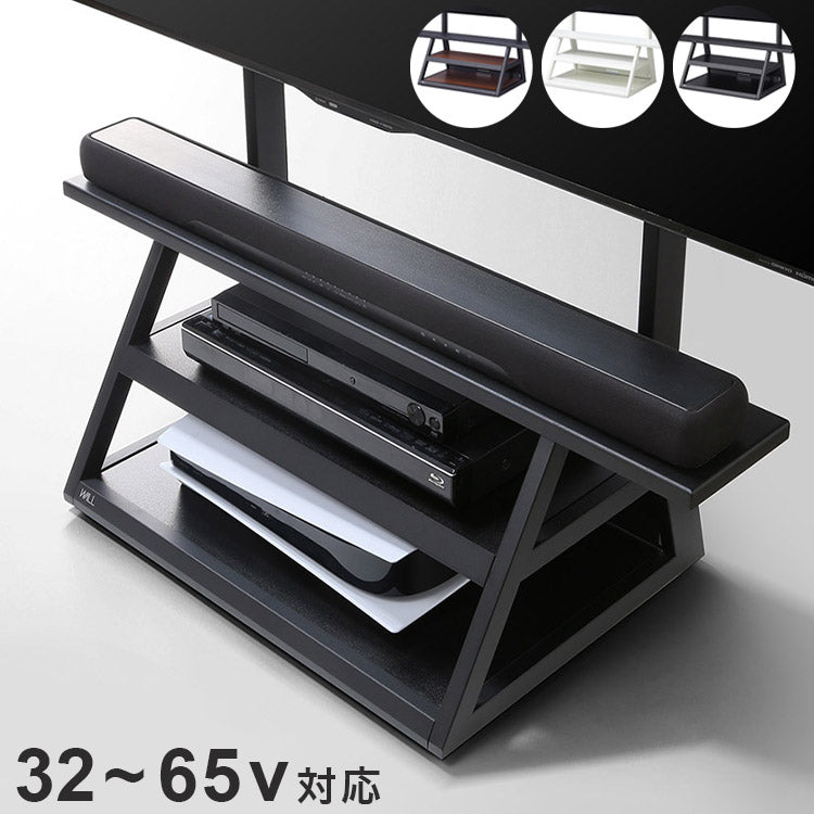 WALLインテリアテレビスタンド M1CASTER 収納付きキャスタースタンド 32~65v対応 壁寄せ 自立型 テレビ台 TVスタンド 背面収納 コード収納 ホワイト 白 ブラック 黒 ウォールナット ブラウン(代引不可)