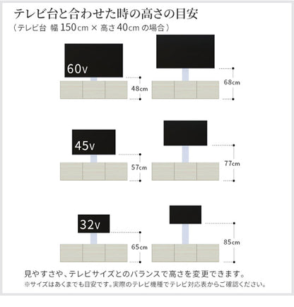 WALLインテリアテレビスタンド テレビ台用スタンド 32~60v対応 壁寄せテレビ台 TVスタンド 背面収納 コード収納 ホワイト 白 震度7耐震試験済み EQUALS イコールズ(代引不可)