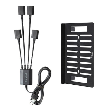 WALLインテリアテレビスタンド A2対応 スマート配線セット スマート電源タップ 電源タッププレート ケーブル収納 コード収納 背面収納 整理 配線整理 ブラック スチール製 延長コード セット(代引不可)