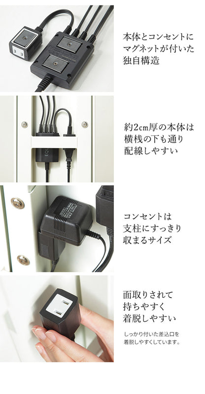 WALLインテリアテレビスタンド スマート設置オプションセット スマート電源タップ コードカバー 電源タッププレート 追加オプション 部品 パーツ 配線整理 配線カバー ケーブルカバー 配線隠し(代引不可)