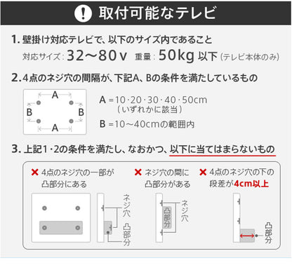 WALLインテリアテレビスタンドV5 ロータイプ+棚板レギュラーサイズ 2点セット 32~80v対応 壁寄せテレビ台 テレビボード TVスタンド 背面収納 コード収納 ホワイト 白 ブラック 黒 ウォールナット(代引不可)