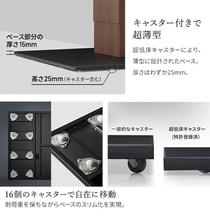 WALLインテリアテレビスタンドV5 ハイタイプ+棚板レギュラーサイズ 2点セット 32~80v対応 壁寄せテレビ台 テレビボード TVスタンド 背面収納 コード収納 ホワイト 白 ブラック 黒 ウォールナット(代引不可)