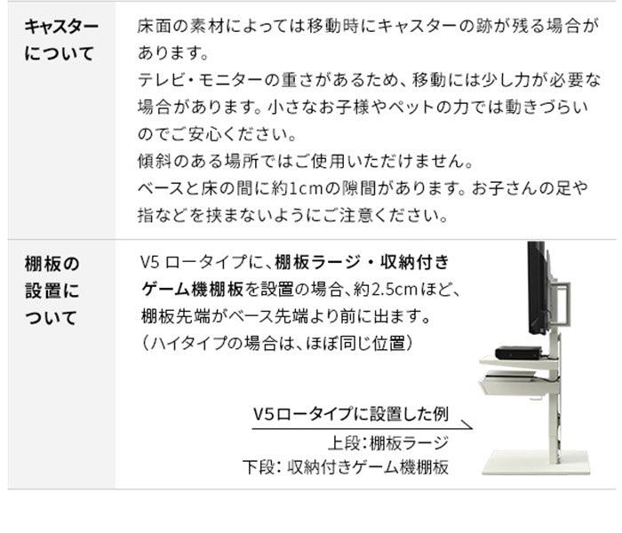WALLインテリアテレビスタンドV5 ハイタイプ+棚板レギュラーサイズ 2点セット 32~80v対応 壁寄せテレビ台 テレビボード TVスタンド 背面収納 コード収納 ホワイト 白 ブラック 黒 ウォールナット(代引不可)