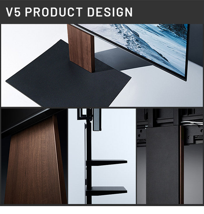 WALLインテリアテレビスタンドV5 ハイタイプ+棚板ラージサイズ 2点セット 32~80v対応 壁寄せテレビ台 テレビボード TVスタンド 背面収納 コード収納 ホワイト 白 ブラック 黒 ウォールナット(代引不可)