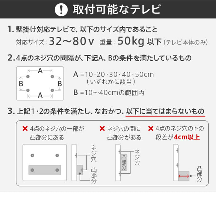 WALLインテリアテレビスタンドV5 ハイタイプ+棚板ラージサイズ 2点セット 32~80v対応 壁寄せテレビ台 テレビボード TVスタンド 背面収納 コード収納 ホワイト 白 ブラック 黒 ウォールナット(代引不可)