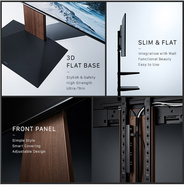 グッドデザイン賞受賞 テレビ台 WALLインテリアテレビスタンドV3 ロータイプ+棚板ラージサイズ 2点セット 32~80v対応 壁寄せテレビ台 テレビボード TVスタンド 背面収納 コード収納 ホワイト 白(代引不可)