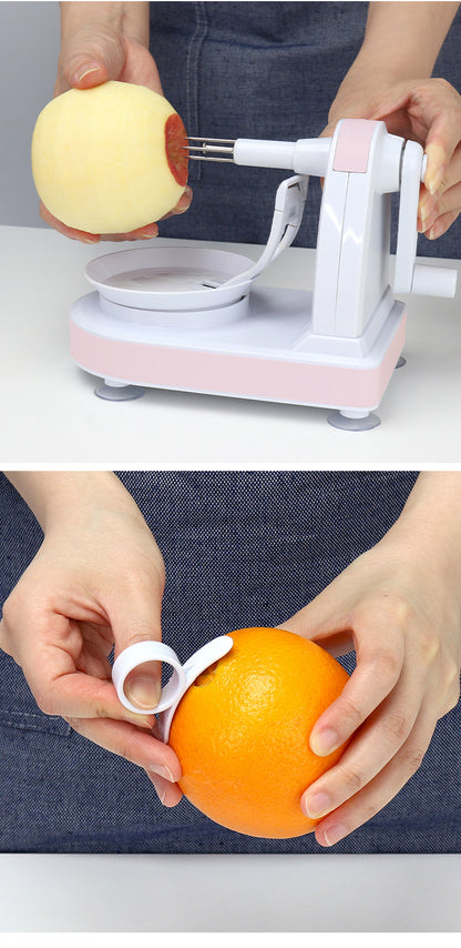 りんごのくるくるピーラー 簡単皮むき りんご用 梨用 リンゴ皮むき器 簡単 アイデア商品 便利グッズ 手動 回転式ピーラー キッチン用品 キッチン雑貨 MCK-149