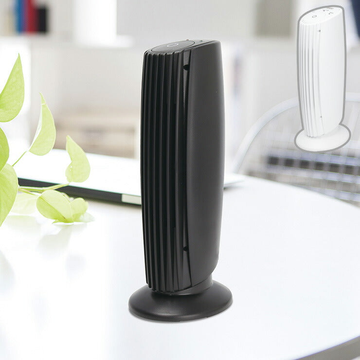USB イオン 空気清浄機 卓上 コンパクト 匂い ほこり マイナスイオン MEH-108 静音 スリム シンプル ホワイト ブラック