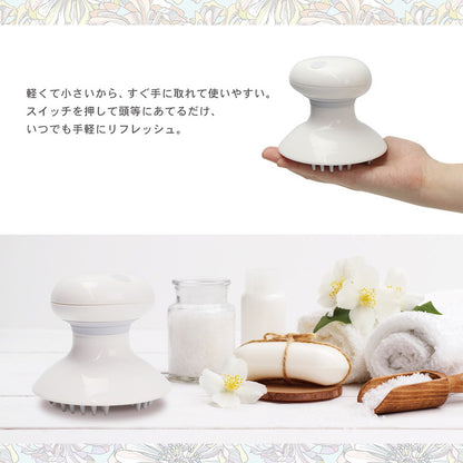 振動ヘッドリフ MEHR-53 ヘッドブラシ 頭皮ケア ヘッドスパ シリコン 頭 肩 腰 足 乾電池式 ブラシ 取り外し 美容 マッサージ