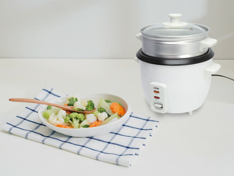 炊飯器 一人暮らし 3合炊き 蒸し料理 蒸し器 ライスクッカー ライス&スチームクッカー ララクック MEK-76 保温 コンパクト 小型 ミニ 単身赴任