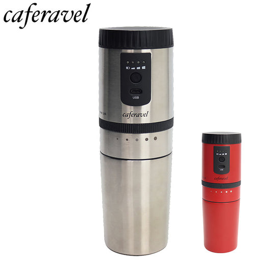 オールインワンコーヒーメーカー カフェラベル 珈琲 ステンレス コーヒー豆 豆挽き そのまま飲める 充電式 ポータブル オフィス