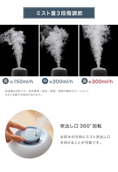 sumuu スムー 8L 超音波加湿器 大容量 上部吸水 UV UV除菌 オートオフ タイマー 湿度設定 アロマ対応 イルミネーション ライト リモコン リモコン操作 加湿量3段階 スマテイスト MES-57