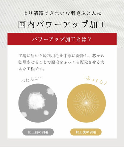 ファイングレードホワイトダックダウン95% 羽毛本掛け布団 シングル 150×210cm 重量1.2kg 日本製 丸八真綿 肌掛けふとん 掛けふとん 布団(代引不可)