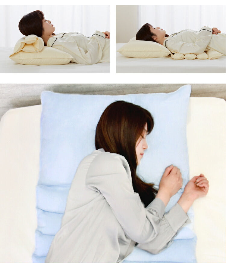 折り重ね枕 ウォッシャブル パイプ タオル生地 医学博士推薦 丸八真綿 高さ調整 寝心地調整 綿100% 安眠 快眠 シンプル 機能的 折り畳み枕 まくら ホテル 旅館(代引不可)