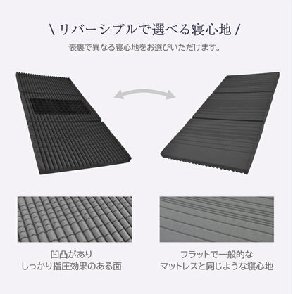 丸八真綿 マットレス シングル 厚さ7cm スリーポイントマットレス ウレタンマットレス 3つ折り 体圧分散 硬め 120N 高反発 ベッドマットレス 通気 洗える(代引不可)