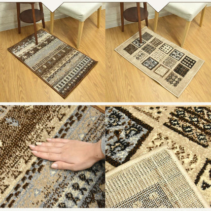 ウクライナ製 ラグ 玄関マット ウィルトン織り 50×80cm 室内 玄関 マット モダン ベニワレン風 カーペット パイル オールシーズン 角型 ギャベ おしゃれ かわいい 滑り止め 北欧 韓国 プレゼント(代引不可)