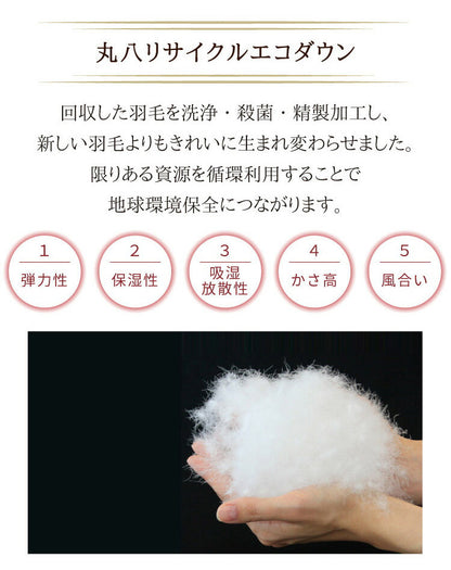 日本製 リサイクルダウン70% 羽毛肌掛け布団 シングル 150×210cm ダウンケット ウォッシャブル ホワイトダウン70% 0.3kg入り 羽毛肌掛けふとん 春 夏 秋 丸八真綿(代引不可)