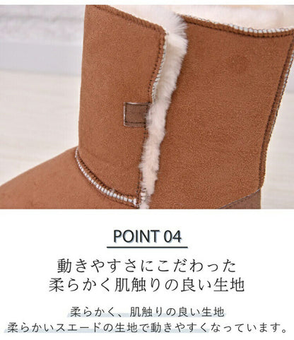 ムートン 室内用 ルームシューズ ブラウン おしゃれ 天然ムートン 本革 ブーツ型 ルームシューズ 暖かい あったかい ふわふわ(代引不可)