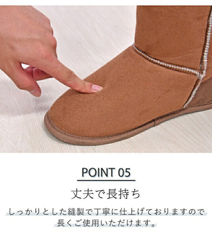 ムートン 室内用 ルームシューズ ブラウン おしゃれ 天然ムートン 本革 ブーツ型 ルームシューズ 暖かい あったかい ふわふわ(代引不可)