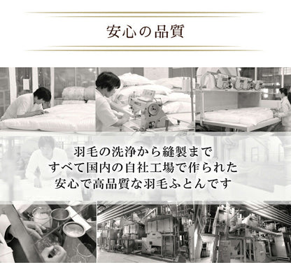 丸八真綿 羽毛布団 シングル 150×210cm 柄お任せ 選べるカラー ハンガリー産ダウン85%羽毛布団 ホワイトダックダウン85%使用 1.1kg 立体キルト 羽毛ふとん 羽毛掛けふとん 掛けふとん(代引不可)