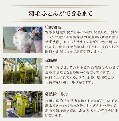 丸八真綿 羽毛布団 シングル 150×210cm 柄お任せ 選べるカラー ハンガリー産ダウン85%羽毛布団 ホワイトダックダウン85%使用 1.1kg 立体キルト 羽毛ふとん 羽毛掛けふとん 掛けふとん(代引不可)