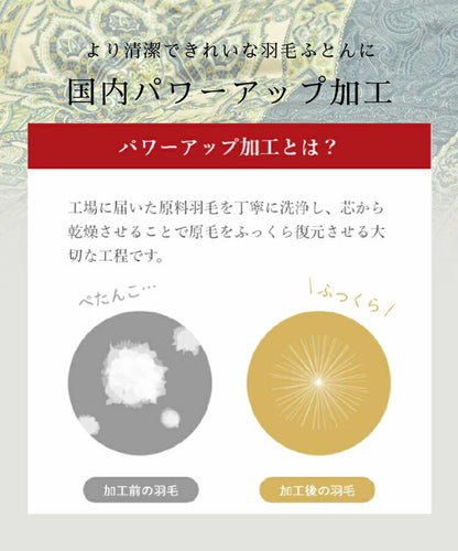 丸八真綿 羽毛布団 シングル 150×210cm 柄お任せ 選べるカラー ハンガリー産ダウン85%羽毛布団 ホワイトダックダウン85%使用 1.1kg 立体キルト 羽毛ふとん 羽毛掛けふとん 掛けふとん(代引不可)