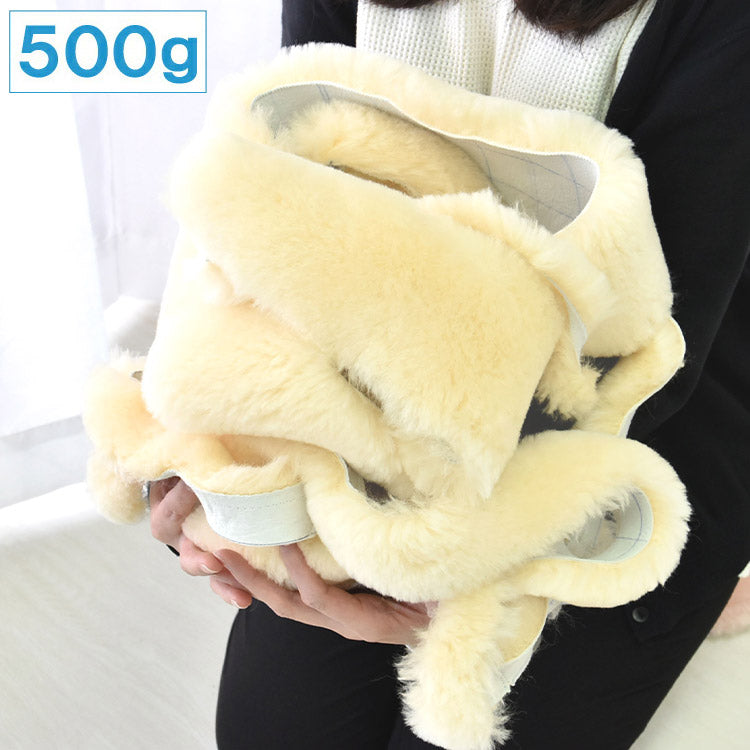 高品質 ムートン端切れ 500g ムートンラグ ムートン はぎれ 端切れ 本革 ウール 羊毛フェルト 本革 アート クラフト(代引不可)