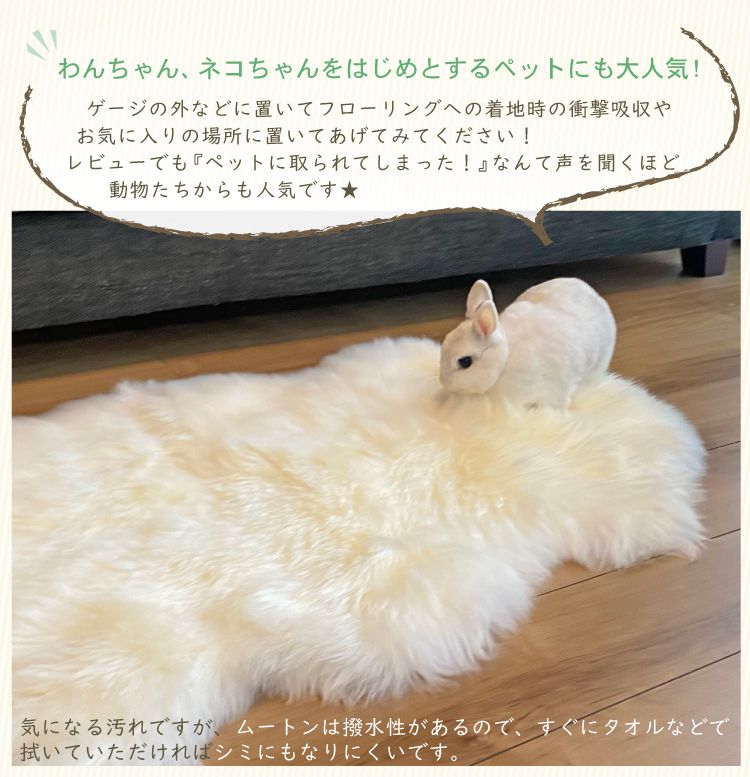 ムートンラグ 1匹サイズ ニュージーランド産 長毛 ムートン ラグ 毛皮 マット ソファー カーペット ファー ソファー 羊 もこもこ 毛皮ラグ 敷物 クッション 座布団 ムートンフリース 絨毯 天然 ファートン あったか (代引不可)