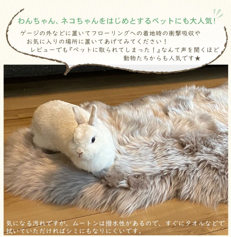 ムートンラグ 2匹サイズ ニュージーランド産 長毛 ムートン ラグ 毛皮 マット ソファー カーペット ファー ソファー 羊 もこもこ 毛皮ラグ 敷物 クッション 座布団 ムートンフリース 絨毯 天然 ファートン あったか (代引不可)