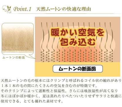 ムートンラグ 1.5匹サイズ ニュージーランド産 長毛 ムートン ラグ 毛皮 マット ソファー カーペット ファー ソファー 羊(代引不可)