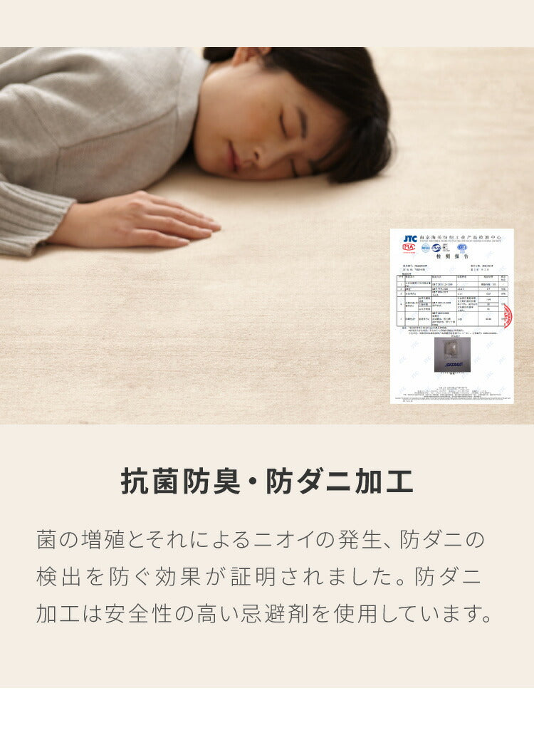 低反発 ラグ 極厚低反発ラグ 200×250cm 低反発ラグマット 洗える 厚さ20mm 撥水 滑り止め付 ホットカーペット対応 抗菌 防ダニ 防臭 長方形 無地 高密度250g/平方メートル ノンホルムアルデヒド