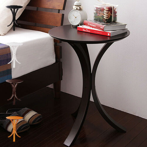 天然木 サイドテーブル サブテーブル コンソール ナイトテーブル ブラック ホワイト ナチュラル ダークブラウン 天然木突き板サイドテーブル[カウチュ]Caoutchouc コンパクト 奥行き40cm 省スペース 幅40cm 高さ54cm