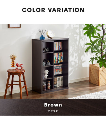 本棚 書棚 スライド式 幅60 シングル 2個セット 木製 コミックラック 漫画 書籍 収納 大容量 ブックシェルフ 木目 おしゃれ ブックラック 書斎棚