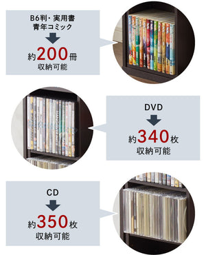本棚 書棚 スライド式 幅60 シングル 2個セット 木製 コミックラック 漫画 書籍 収納 大容量 ブックシェルフ 木目 おしゃれ ブックラック 書斎棚