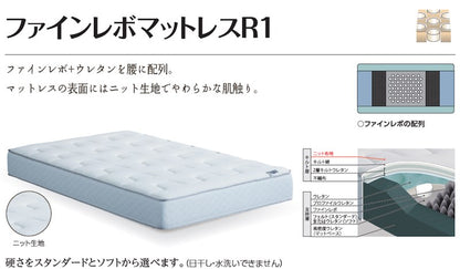 ASLEEP(アスリープ) ファインレボ マットレス プライム R1 ワイドダブル DF61115M 【ソフト 柔らかめ】 日本製 高機能マットレス カバー付きファイン レボ ファインレボグッズ(代引不可)