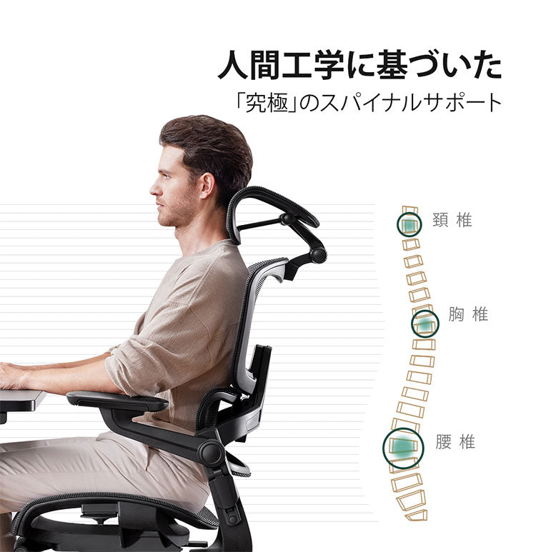 HINOMI H1 PRO V2-L Lサイズ エルゴノミクスチェア Ergonomics CHAIR オフィスチェア デスク オフィス 省スペース 折りたたみ 折りたたみ式フレーム 調整機能 アームレスト ヘッドレスト(代引不可)