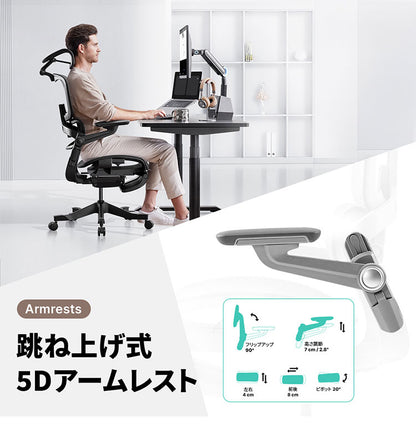 HINOMI H1 PRO V2-L Lサイズ エルゴノミクスチェア Ergonomics CHAIR オフィスチェア デスク オフィス 省スペース 折りたたみ 折りたたみ式フレーム 調整機能 アームレスト ヘッドレスト(代引不可)