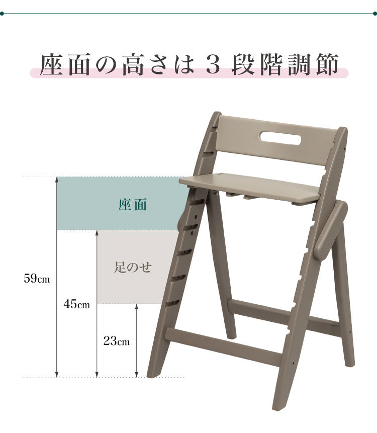 moji モジ ベビーチェア イッピー コージィ YIPPY COZY R ラバー材 ドイツ生まれのハイチェア コージー 折りたたみ ハイチェア キッズチェア ダイニングチェア 高さ調節 子供椅子 3年保証(代引不可)