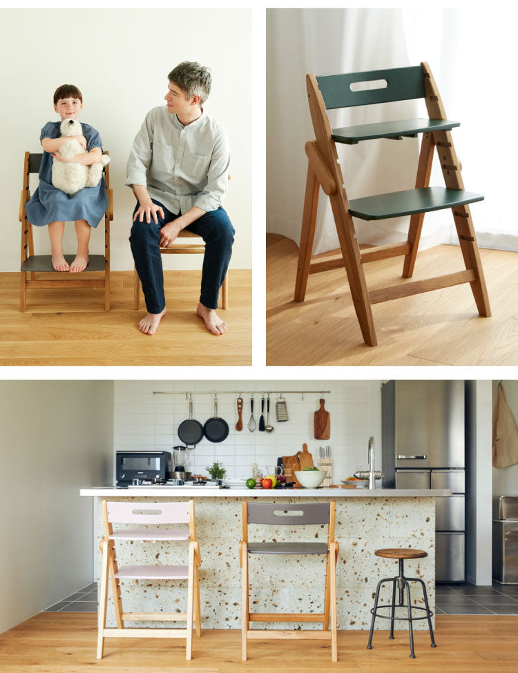 moji モジ ベビーチェア イッピー ノーブル YIPPY NOVEL オーク材 ドイツ生まれのハイチェア 折りたたみ ハイチェア キッズチェア ダイニングチェア 高さ調節 子供椅子 赤ちゃん イス 3年保証(代引不可)