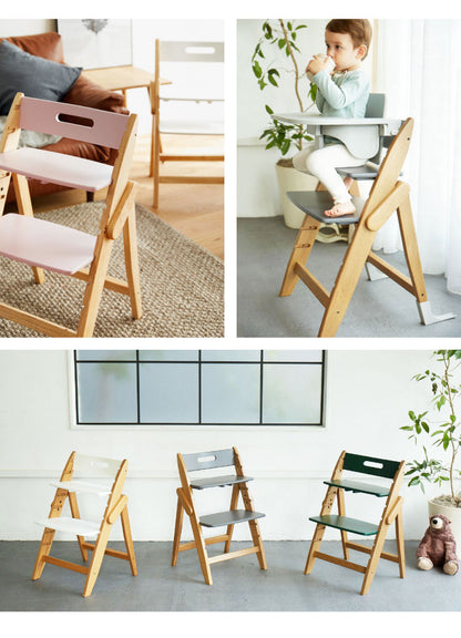 moji モジ ベビーチェア イッピー ノーブル YIPPY NOVEL オーク材 ドイツ生まれのハイチェア 折りたたみ ハイチェア キッズチェア ダイニングチェア 高さ調節 子供椅子 赤ちゃん イス 3年保証(代引不可)