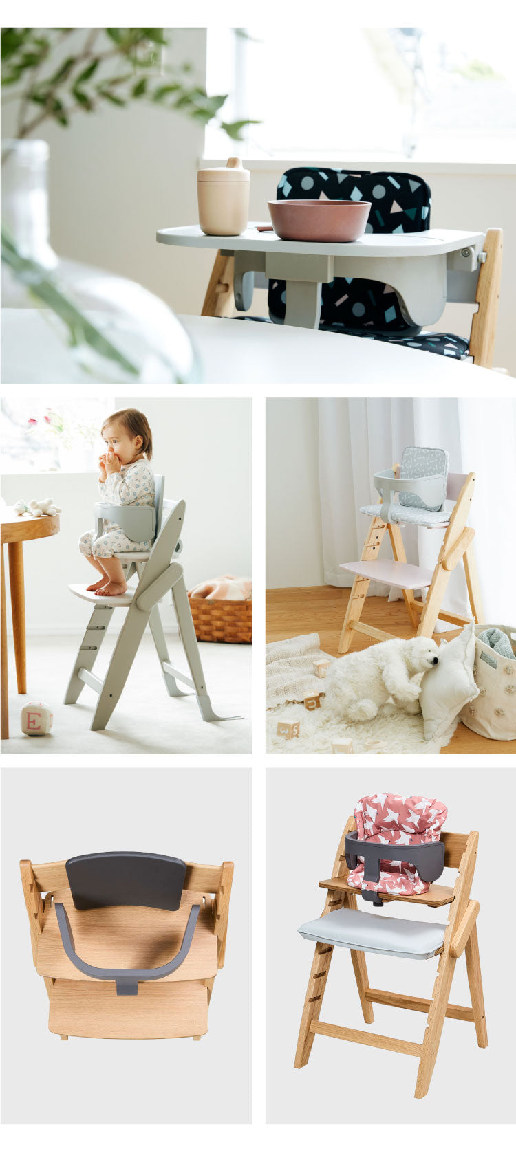 セット販売 moji モジ ベビーチェア イッピー チューン スターターセット 2点セット YIPPY TUNE ラバー材 ドイツ生まれのハイチェア 折りたたみ ハイチェア キッズチェア イス 3年保証(代引不可)